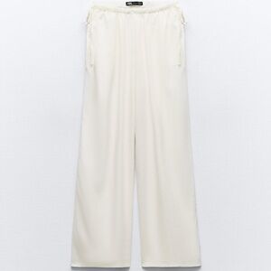 Zara White Wide Leg Pants